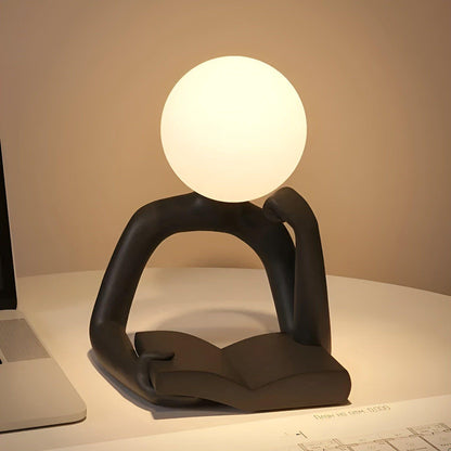 SculptGlow - Lampe de table de luxe à motif abstrait pour intérieurs élégants
