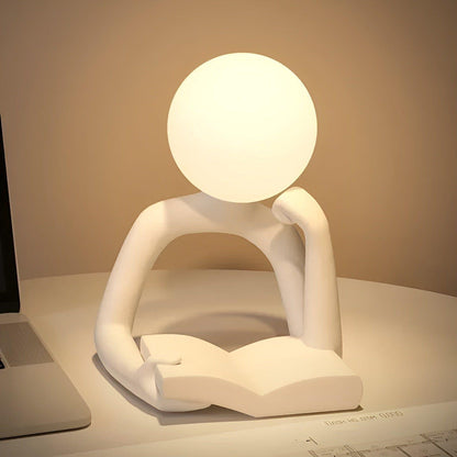 SculptGlow - Lampe de table de luxe à motif abstrait pour intérieurs élégants