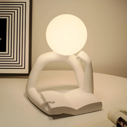 SculptGlow - Lampe de table de luxe à motif abstrait pour intérieurs élégants