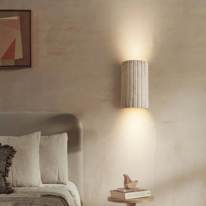TerraLume Wabi-Sabi Travertin LED Wandlamp