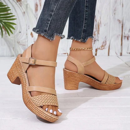 Deborah | Woven Platform Sandals - Image 5