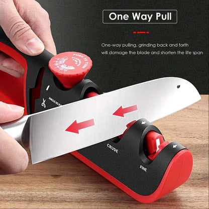 Messerschärfer 4-in-1 mit Tungsten-Keramik-Klingen