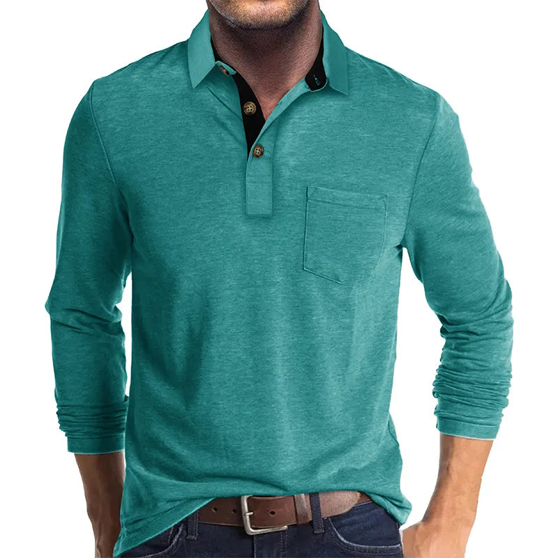 Jörg™ | Herren Langarmshirt in Unifarbe