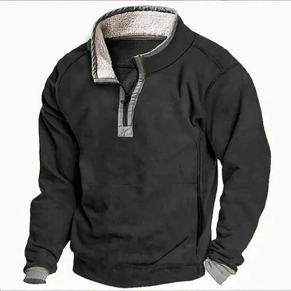 Mateus | Blusa Térmica com Efeito Camurça e Gola de Borrego