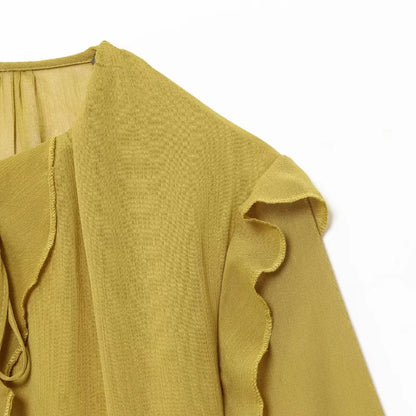 Élodie | Layered Bubble Sleeve Blouse
