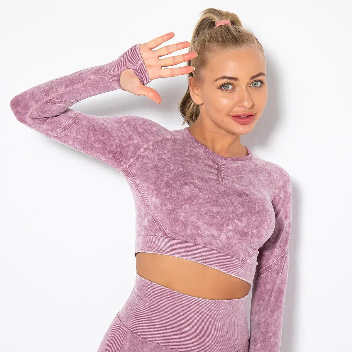 Zökkenőmentes Női Jóga Szett Cropped Top-pal - Nova