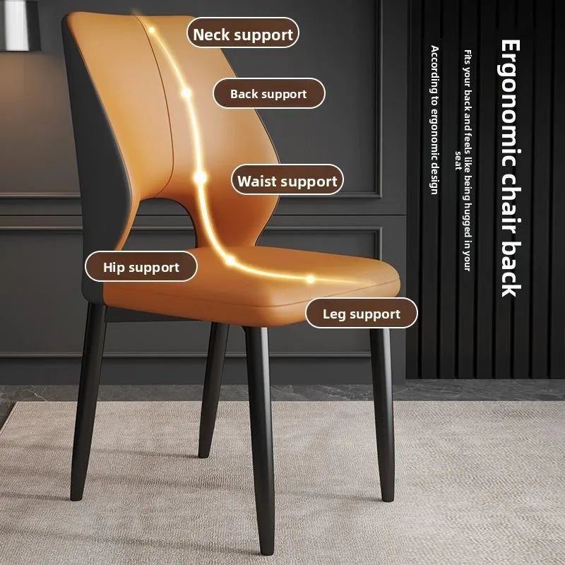 Arvello - Comfortabele Eetkamerstoel Met Rugleuning