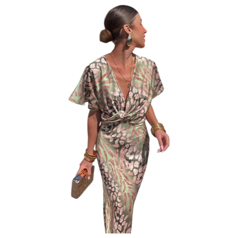 Nela | Flowy Wrap Maxi Dress