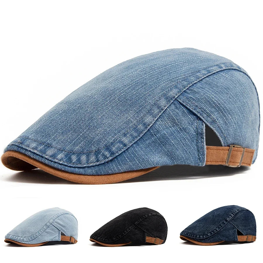 Boina Vaquera - Premium Denim Flat Cap