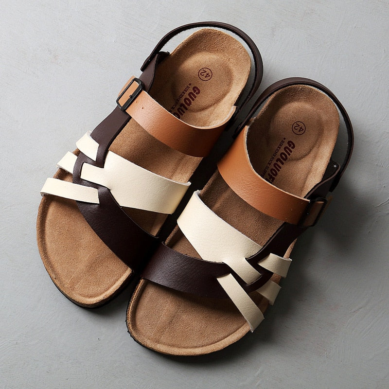 Sandales Femme Kim – Sandales en Cuir avec Semelle Confortable & Design Intemporel pour Tous les Jours