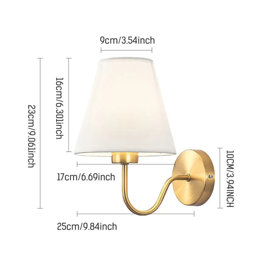 LumaFabrica – Nordic Wandleuchte mit Stoffschirm