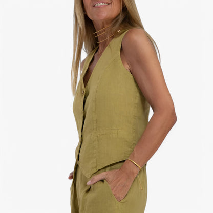 Lina | Ærmeløs vest (med gratis koordinerede bukser) - - women's fashion - {{ product_tags }