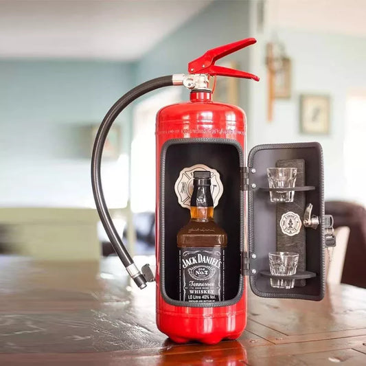 Flaschenhalter im Feuerlöscher-Design