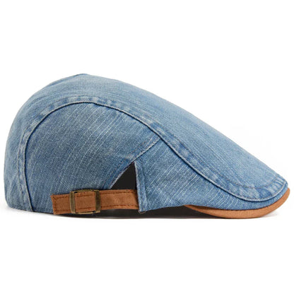 Thijs™ | Premium Denim Flat Cap – Tidøs Stil & Daglig Komfort