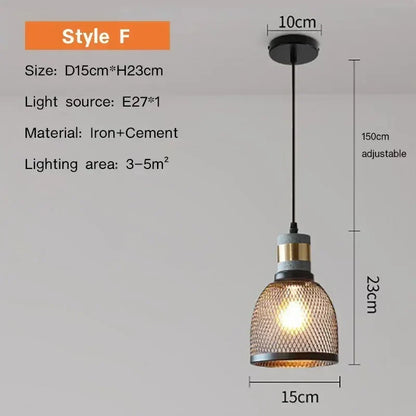 Luxorion | Retro Pendelleuchte im amerikanischen Landhausstil