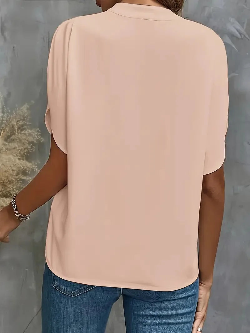 Damen Top mit V-Ausschnitt | Kurzarm