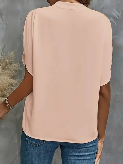 Damen Top mit V-Ausschnitt | Kurzarm