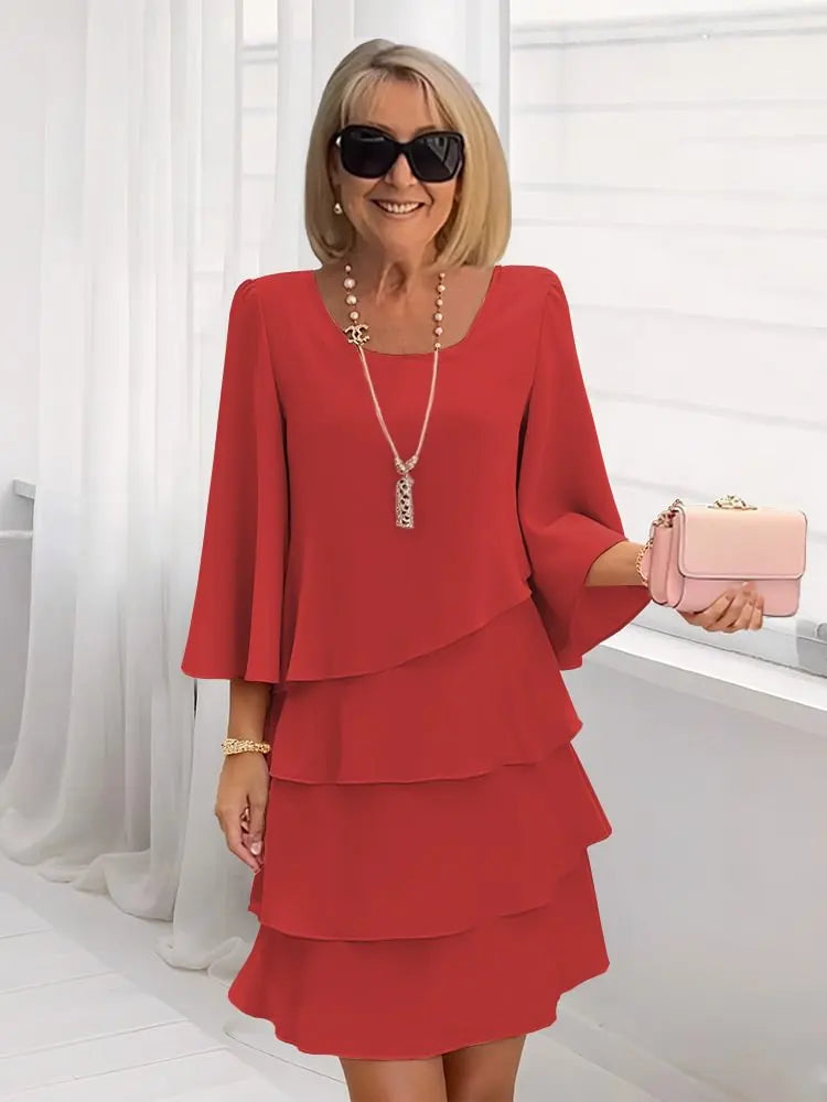 Elise – Elegante vestido vaporoso con volantes