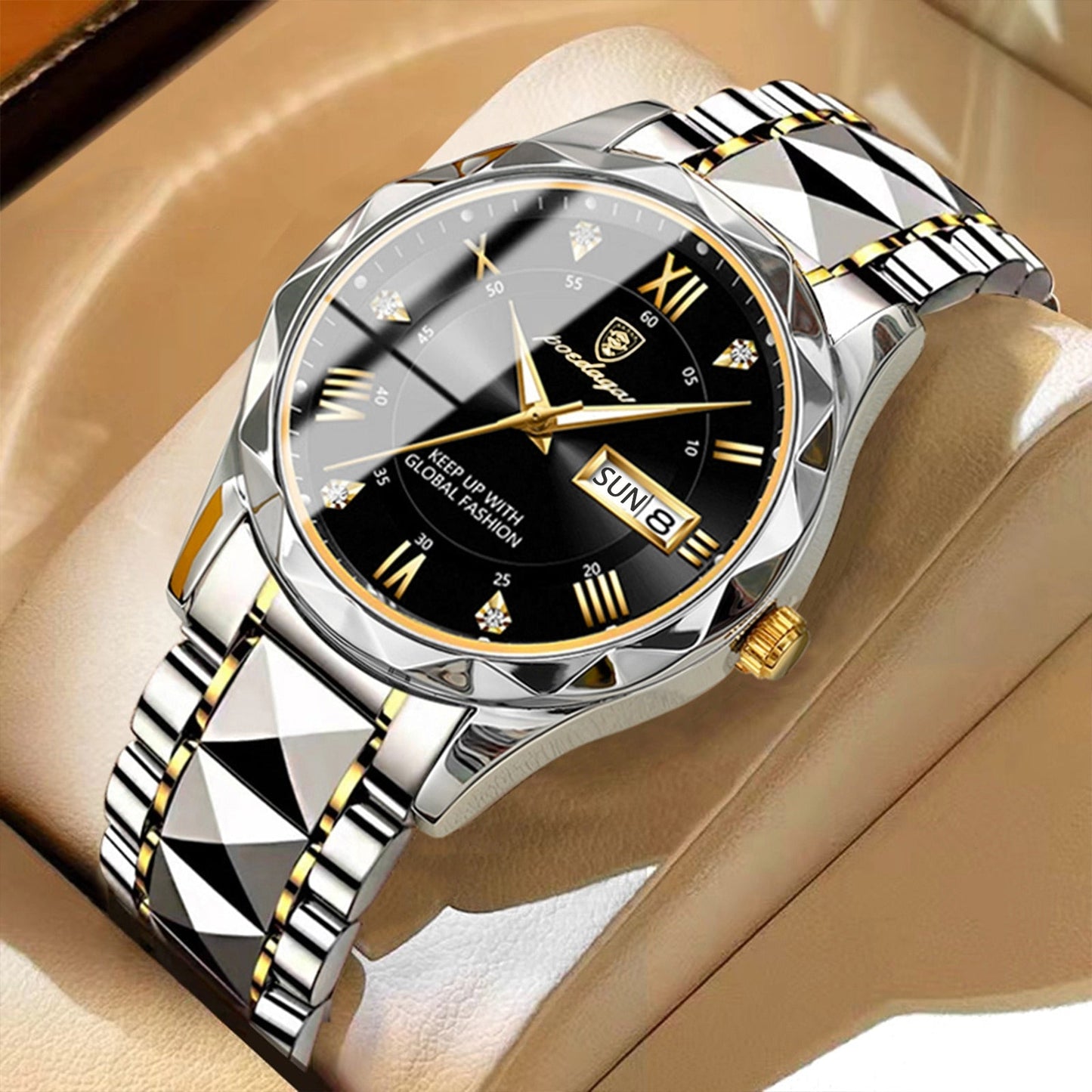Herreur i Rustfrit Stål med Lysfunktion
