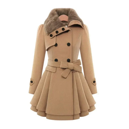 Tailored Double-Breasted Wool Coat | Flattering Slim Cut