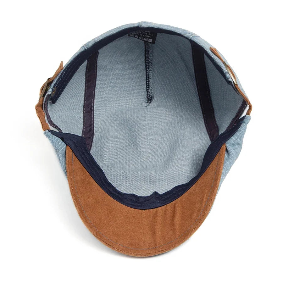 Bloom™ | Premium Denim Flat Cap – Timeless Style & Everyday Comfort.