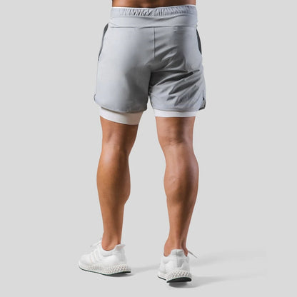 Mauro - Dual Layer Workout Short ajusté élégant avec couche extérieure respirante