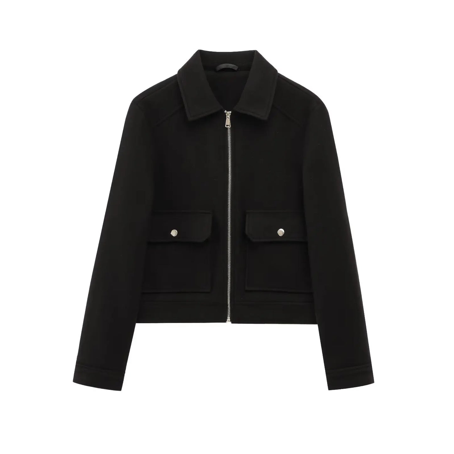 Emily | Women Zippered Wool Bomber jacket