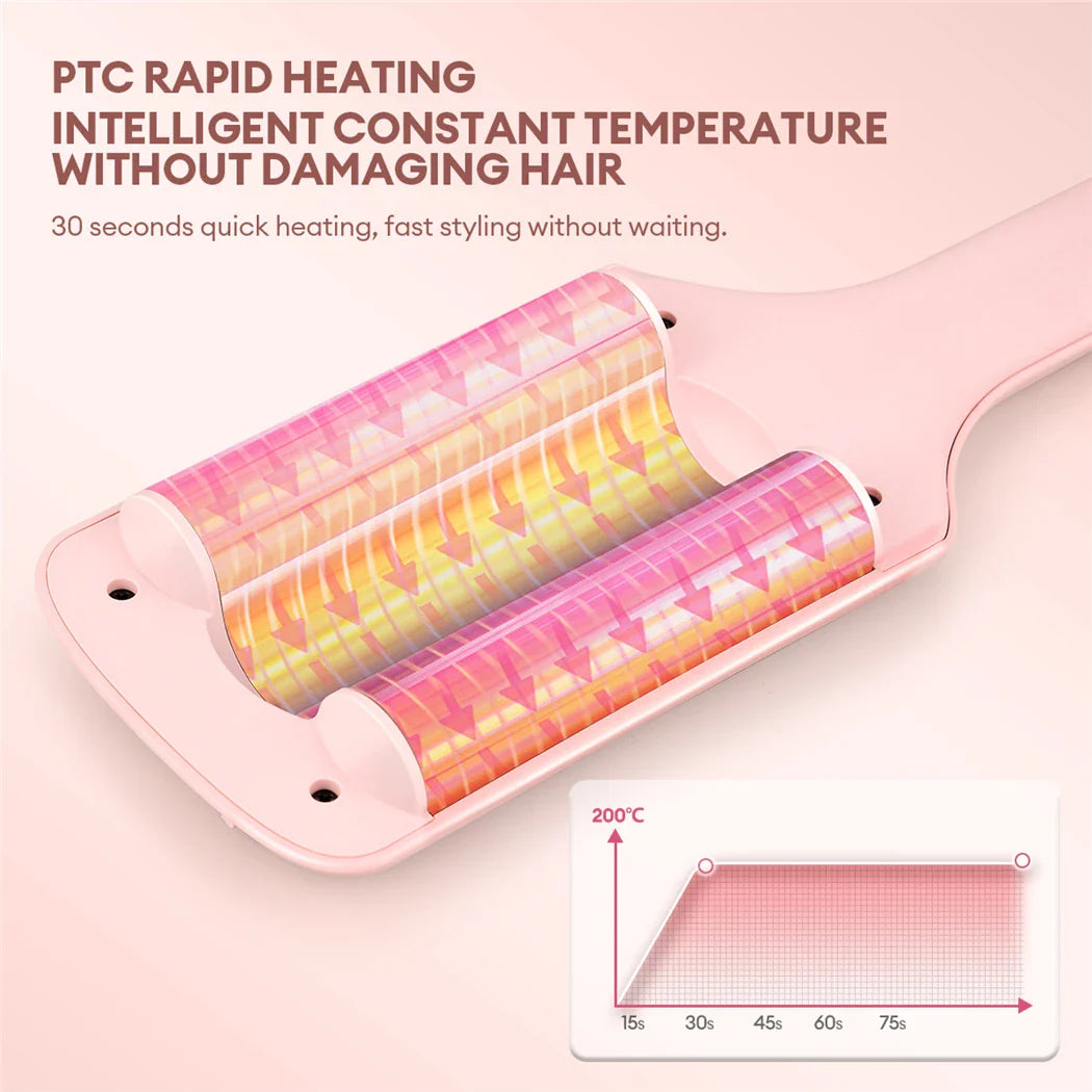 Lyxlocks® Professional Series: 25mm Ceramic Hair Curler & Crimper – Now with Negative Ions, Keratin, & Plant Protein for Perfect & Effortless Curling