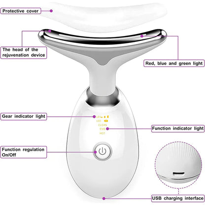 7 Modes Neck Face Lift Neck Beauty DeviceSlim Massager Face Lifting Tightening Facial Wrinkle Remover Face Care Beauty Machine