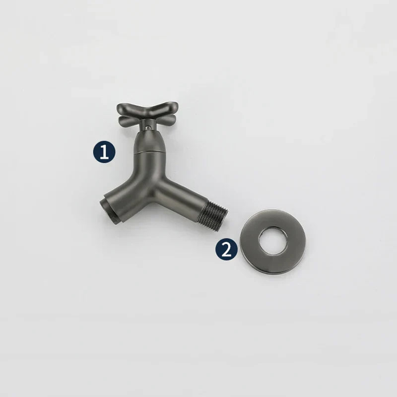 Ottone Flow | Luxe Messing Wandkraan – Modern Design – Koud Water – G1/2" Aansluiting