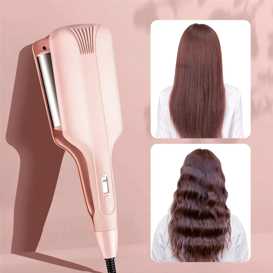 Lyxlocks® Professional Series: 25mm Ceramic Hair Curler & Crimper – Now with Negative Ions, Keratin, & Plant Protein for Perfect & Effortless Curling