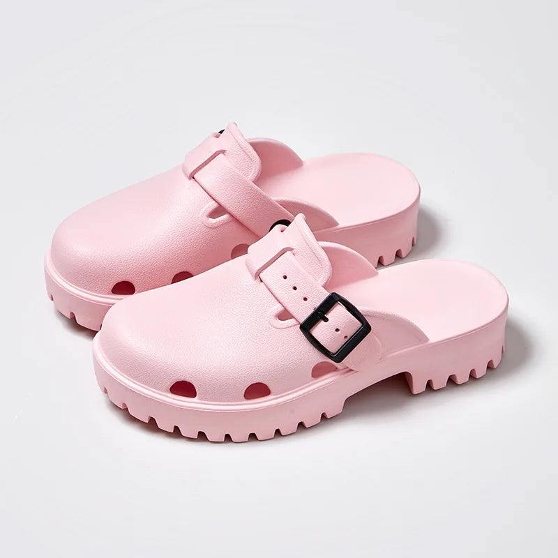 Marvella Damen Plateau-Sandalen mit Schnallenverschluss