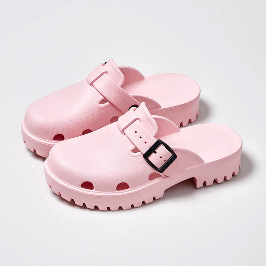 Marvella Damen Plateau-Sandalen mit Schnallenverschluss