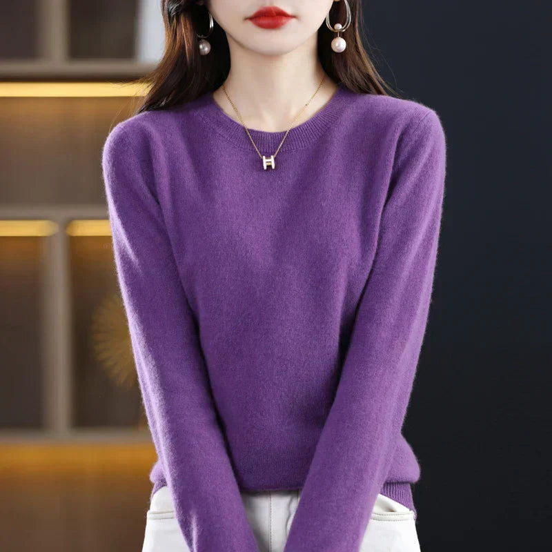 Lysandra – Women’s 100% Cashmere Crew Neck Sweater