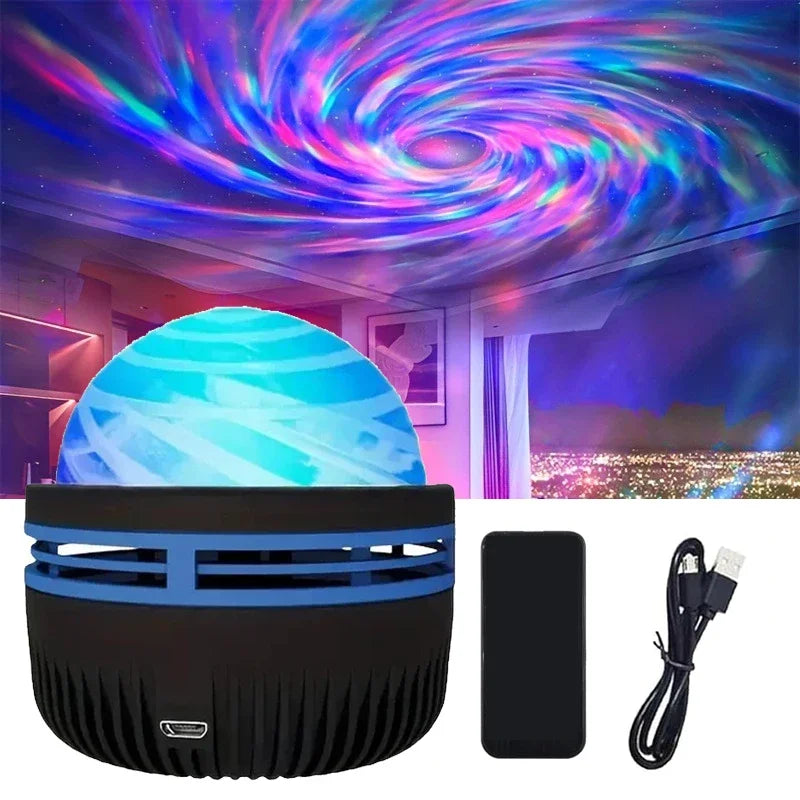 Polariva Noorderlichtprojector | Muzieksynchronisatie & Afstandsbediening | RGB Sfeerverlichting | USB Opladen | 7,8×7,8×8,7 cm