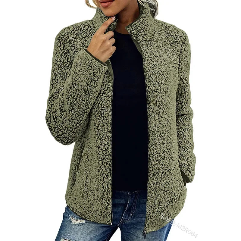 Kerina | Zachte fleecejas voor dames – Warme casual jas voor buiten