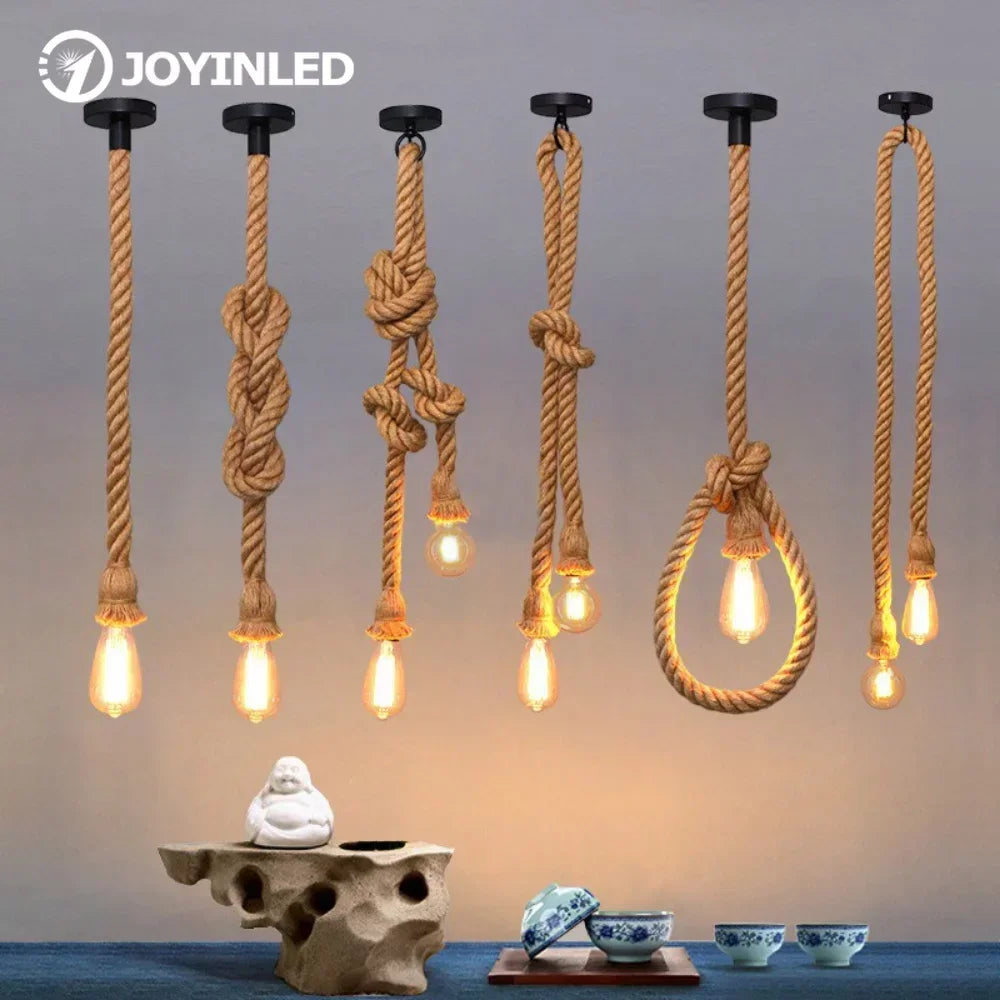 Touw Hanglamp E27 Vintage Industrieel Enkel Dubbel 0.5M-4M | Restfield