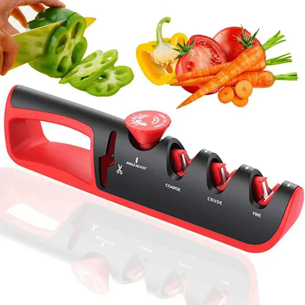 Messerschärfer 4-in-1 mit Tungsten-Keramik-Klingen