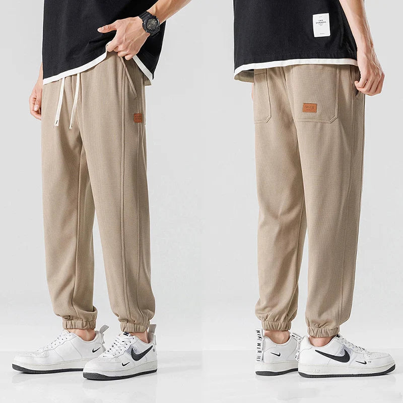 New Spring Summer Men Cotton Jogger Pants Harajuku Cargo Elastic Waist Male Baggy Trouser Casual Harem Korean Hip Hop Sweatpants