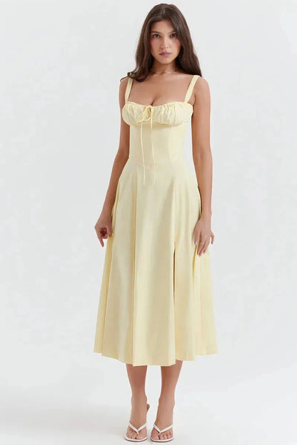Damen Sommer Trägerkleid | Midi