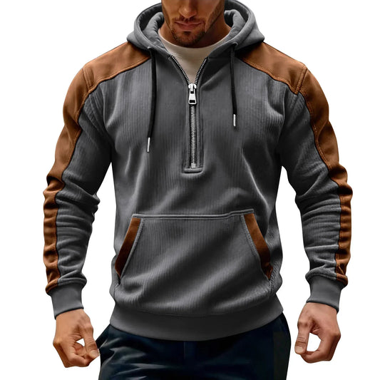 Lumeon | cHerenhoodiejack met ritssluiting, casual sweatshirt met capuchon