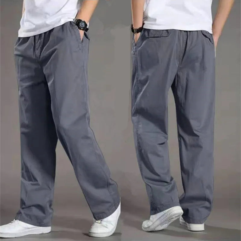 Pantalon Cargo Coupe Décontractée pour Homme – Pantalon Quotidien à Taille Élastique