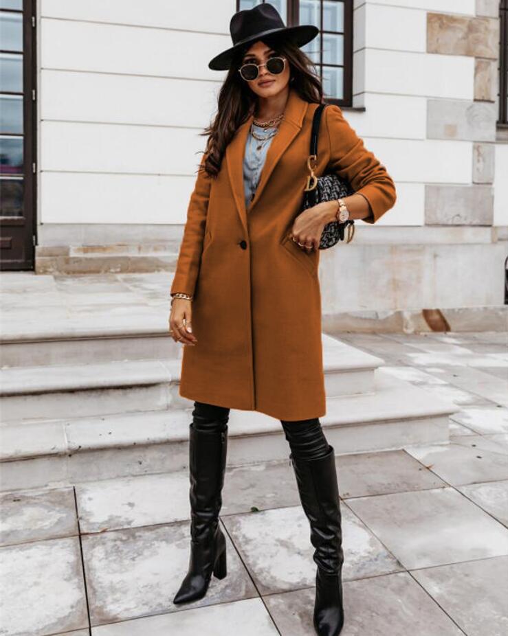 Alexis | Women Trendy Double-Breasted Long coat