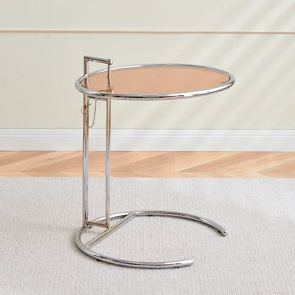 Solvane - Glazen Salontafel Met RVS Onderstel