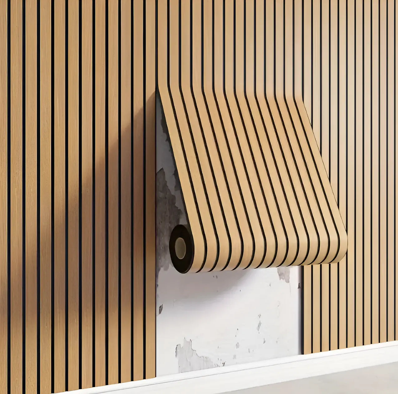 Selbstklebendes 3D-Wandpaneel mit Holzoptik Zorenza