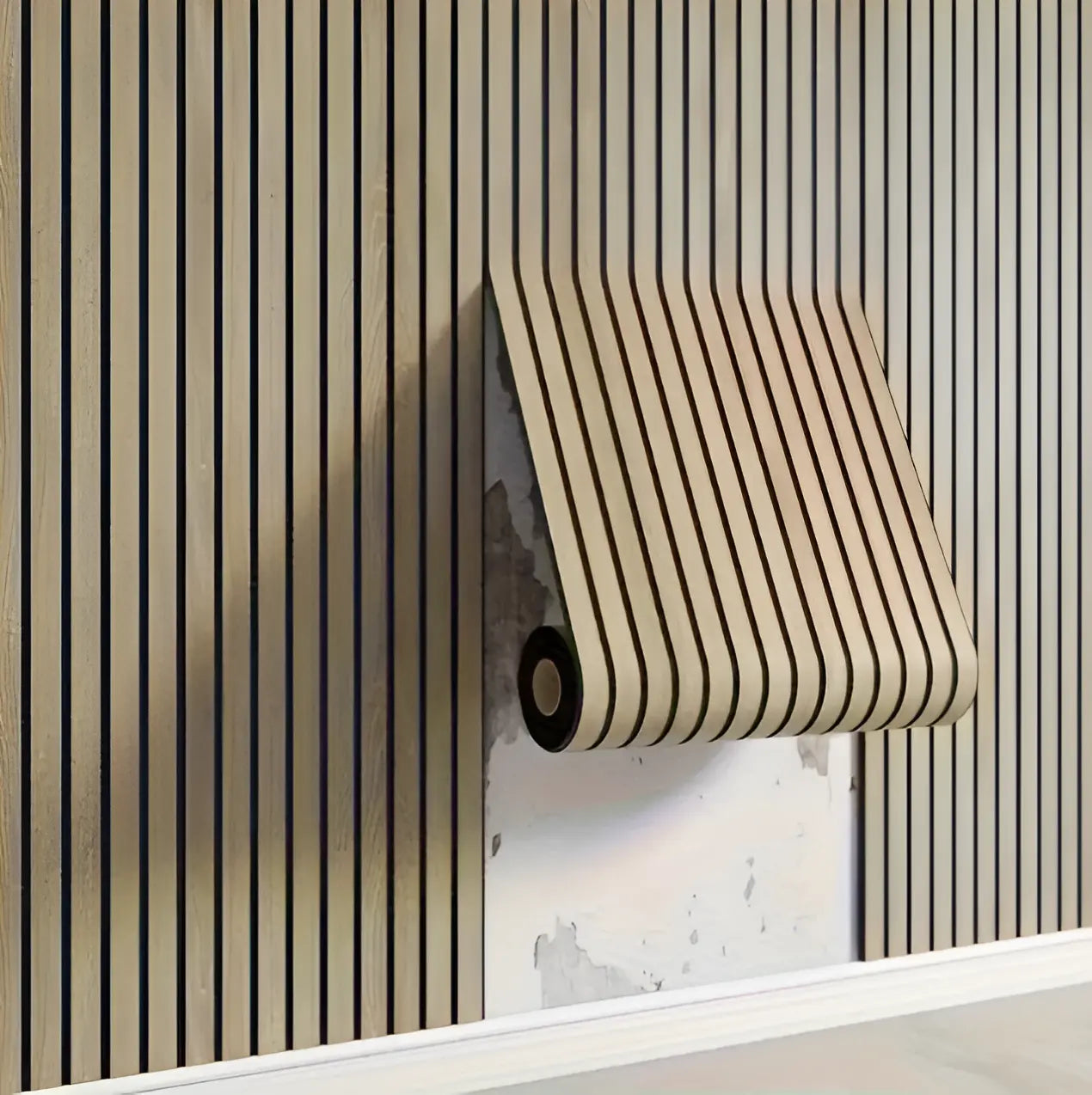 Selbstklebendes 3D-Wandpaneel mit Holzoptik Zorenza
