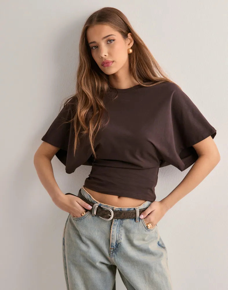 Addie - Flared Sleeve Slim Fit Top