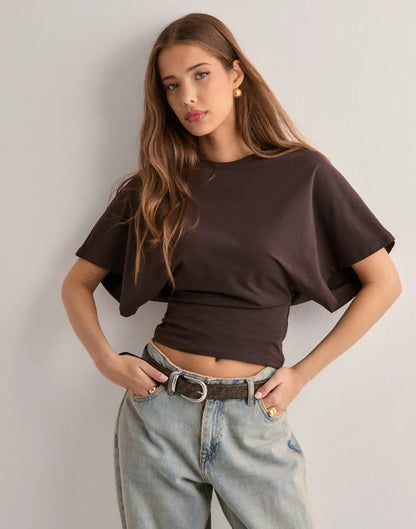Addie - Flared Sleeve Slim Fit Top