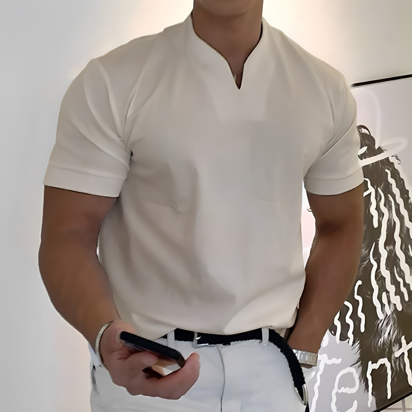 Joel - Casual shirt with elastic band for men