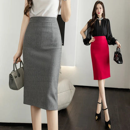 Elvarra - High Waist Pencil Skirt